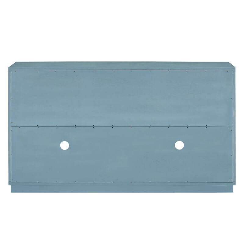 Large Storage Sideboard Buffet Cabinet with Metal Handles, Adjustable Shelves