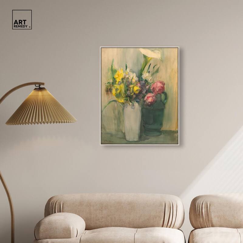 Flowers by Julian Alden Weir Canvas by Art Remedy