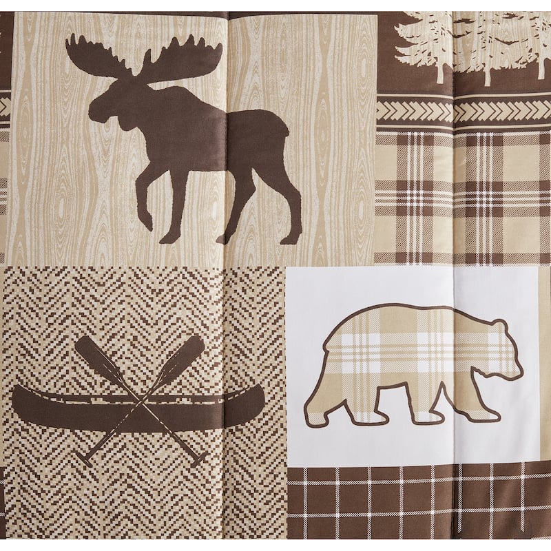 DESIGN STUDIO Canyon Trail Brown Microfiber Comforter Set