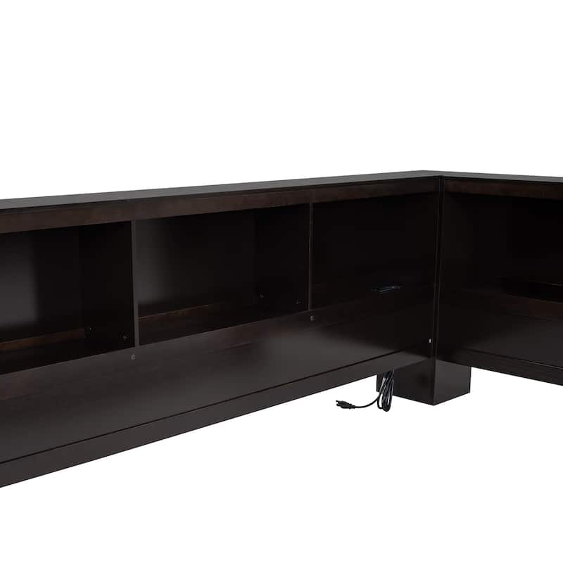 Wood Twin Size Daybed with Storage Cabinets and USB Ports