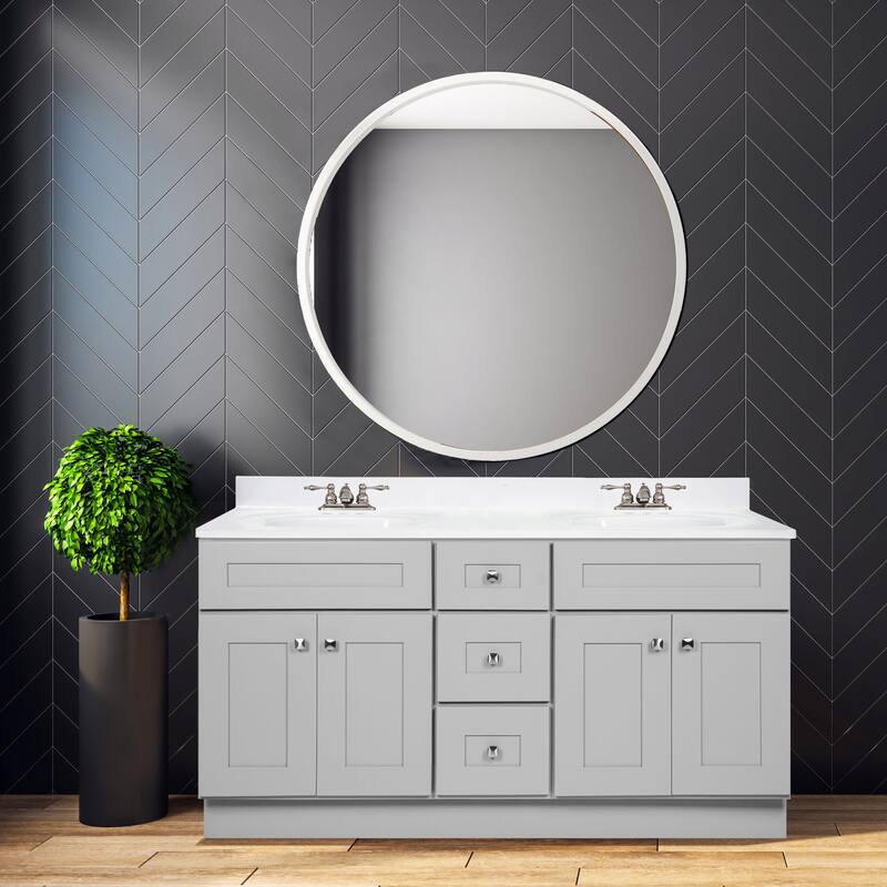 Design House 214999 Brookings 60" Double Free Standing Vanity Cabinet