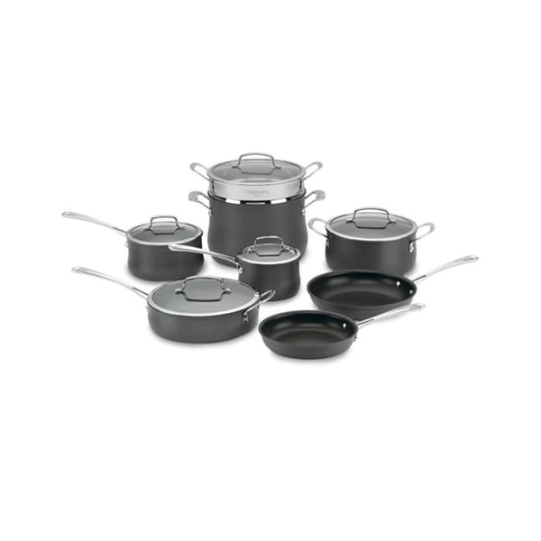 Cuisinart Contour Hard Anodized 13-Piece Dark Grey Cookware Set. Opens flyout.