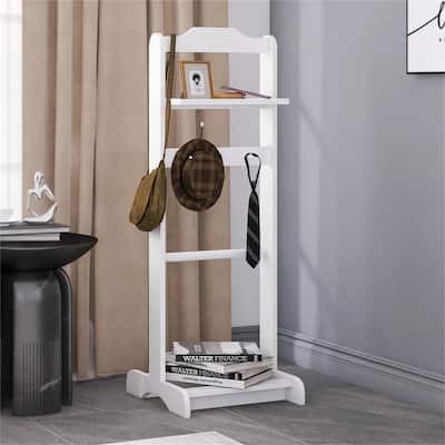 Wood Portable Garment Rack with Storage Organizer