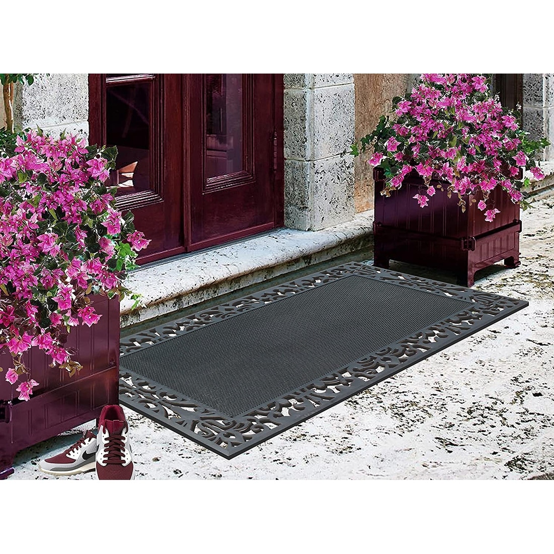 A1HC Natural Coir and Rubber Large Door Mat, Thick Durable Doormats for  Indoor Outdoor Entrance, Heavy Duty, Thin Profile Door Mat, 18x48 