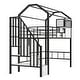 preview thumbnail 16 of 20, Metal Twin Loft Bed with Roof Design and Storage Box, Pink