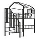 preview thumbnail 6 of 10, Metal Twin Loft Bed with Roof Design and Storage Box