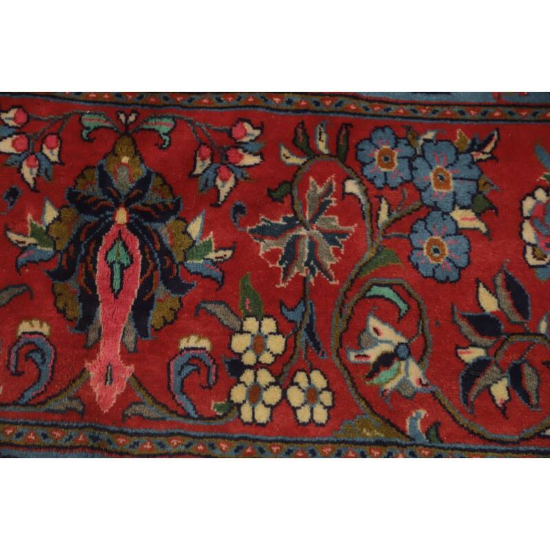 Hand Knotted Oriental 100% Wool Carpet Traditional Floral Beige & Ivories Sarouk Area Rug - 15' 7'' X 11' 2''