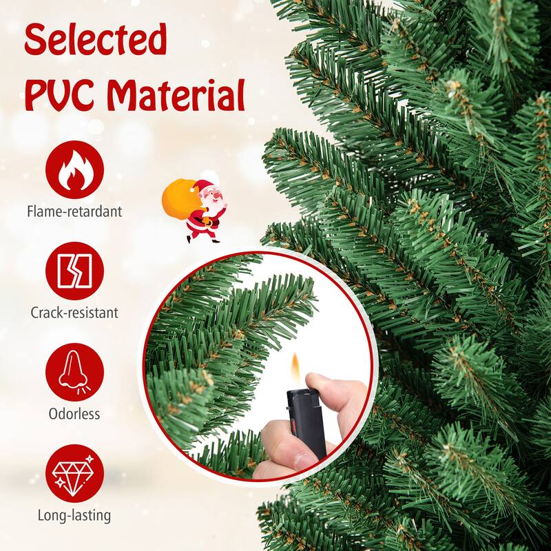Gymax 5/6 FT Pencil Christmas Tree Artificial Xmas Tree w/ 295/392 - See Details