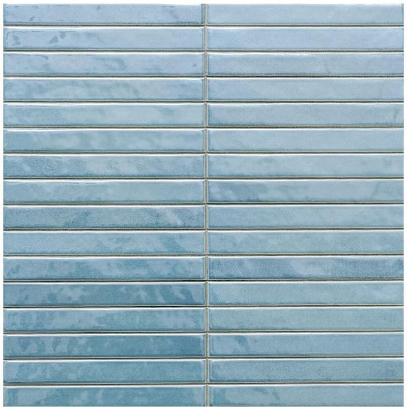 Castilla 14x14 Glossy Porcelain Textured Ribbed Tile - Wall, Backsplash