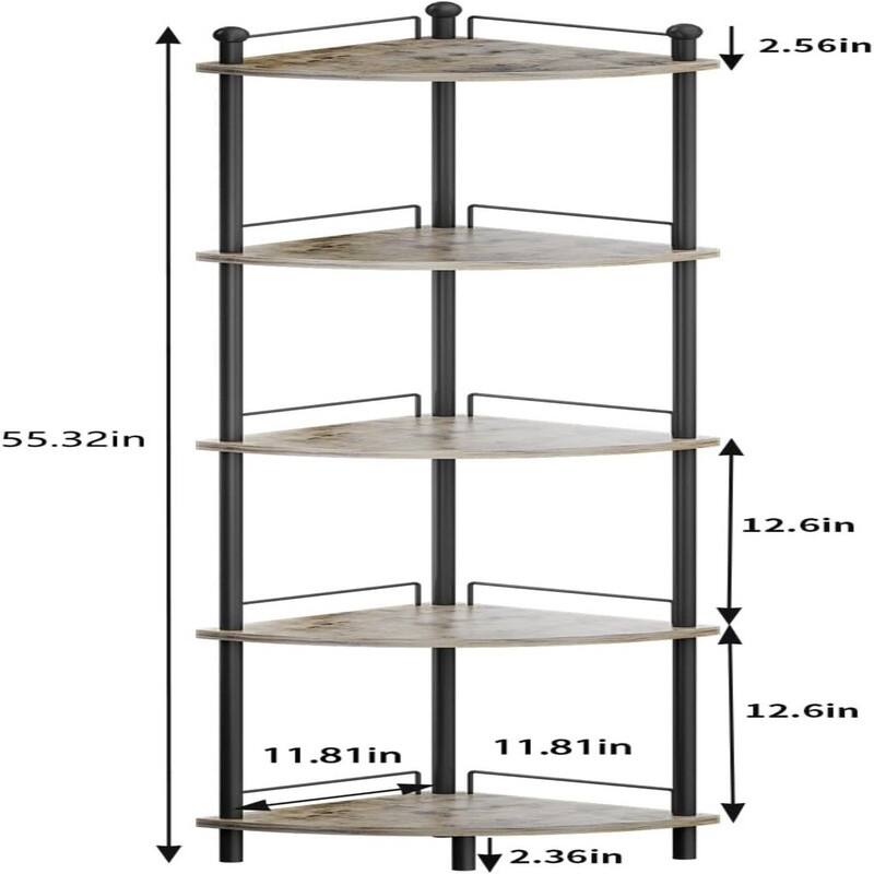 5-Tier Corner Shelf Stand for Bathroom