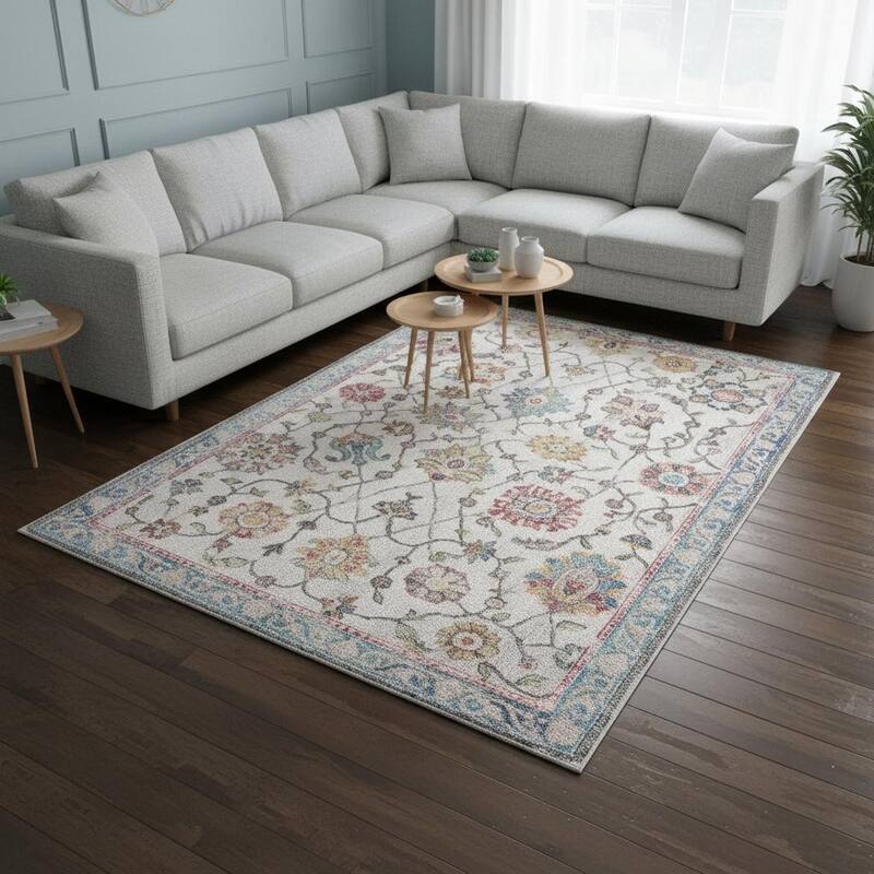 HomeRoots Medallion Modern Rectangle Area Rug - 7' X 10' - 7' X 10'