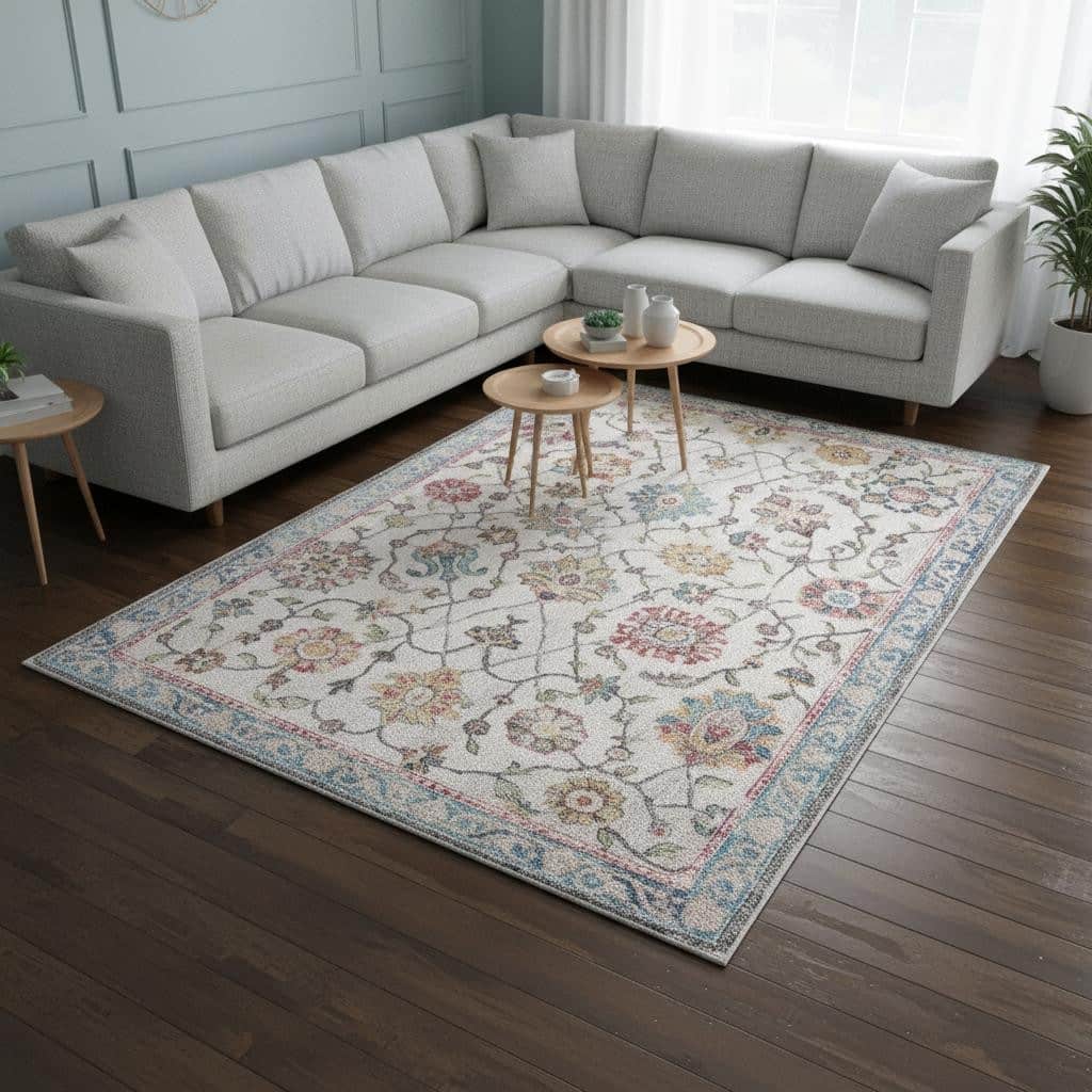 HomeRoots Medallion Modern Rectangle Area Rug - 7' X 10'