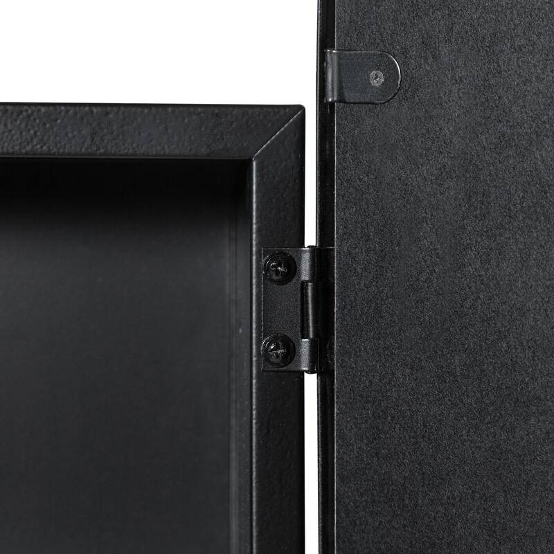 Retro Metal Arched Medicine Cabinet Wall Mount Bathroom Mirror with Storage Adjustable Shelves - 29.9" x 19.7"