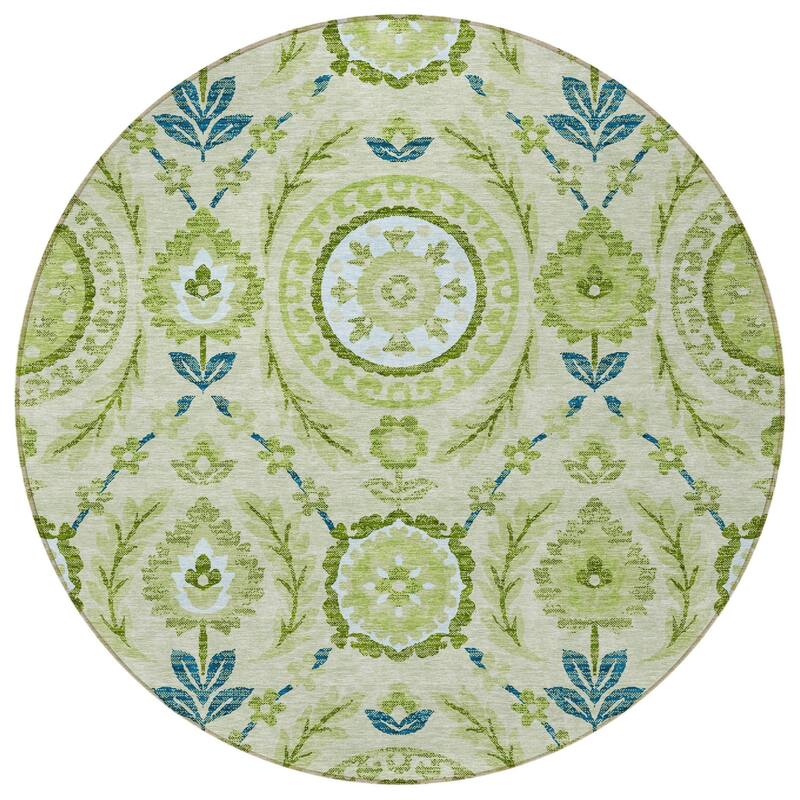 HomeRoots Floral Transitional Rectangle Outdoor Rug