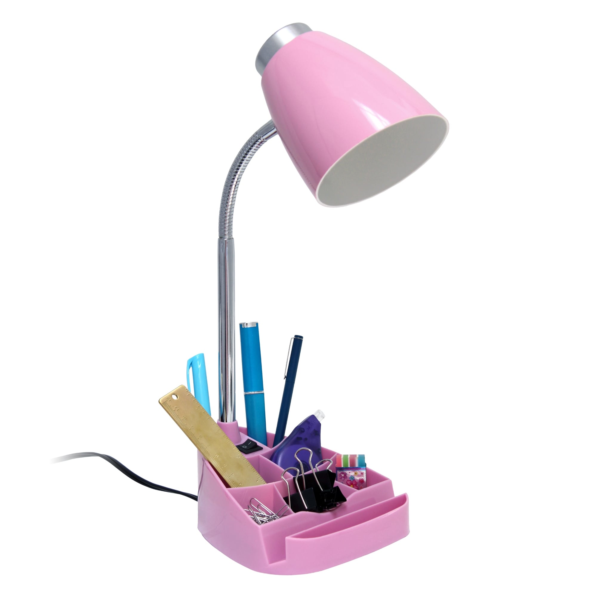 Gooseneck Organizer Desk Lamp with iPad Stand - 18.5