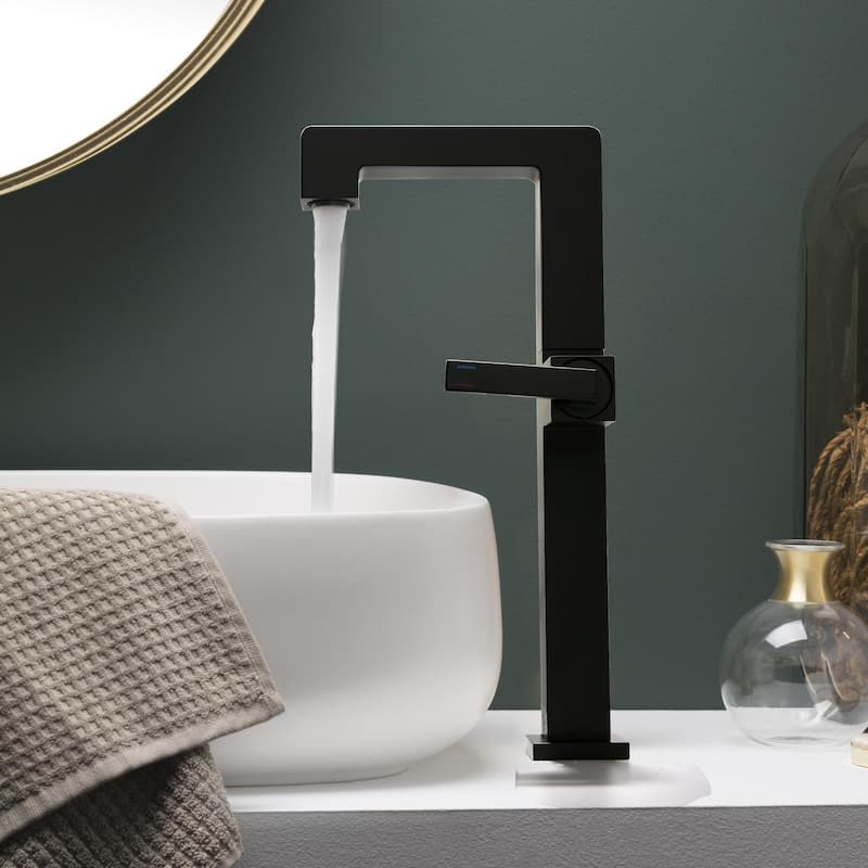 7.8"-11.8"H Solid Brass Single Handle Single Hole Bathroom Sink Faucet