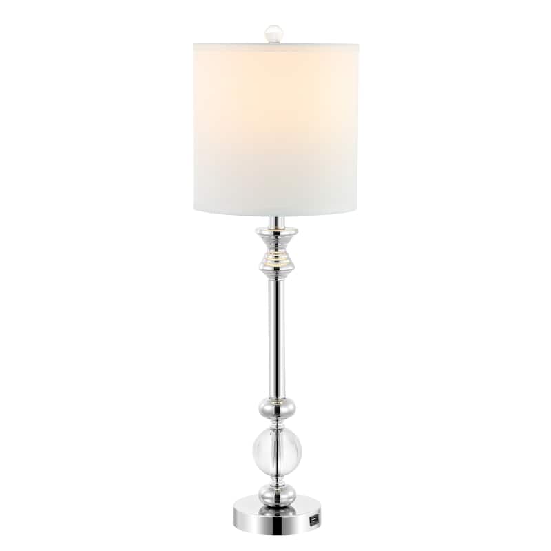 SAFAVIEH Lighting 31-inch Crystal Erica Crystal Candlestick Lamp (Set of 2). - 10"W x 10"D x 31"H