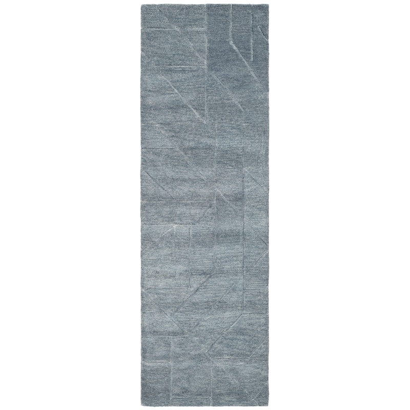 Terra by Obeetee Quartz Relief Rug - 2'6"x8' - Oxford Blue