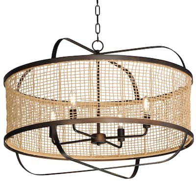 Maxim 22475 Cestino 4 Light 30" Wide Drum Chandelier