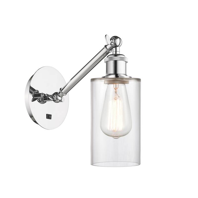 Innovations Lighting Ballston Clymer - 1 Light 5" Sconce - Arm Adjusts Up and Down - Clear/Polished Chrome