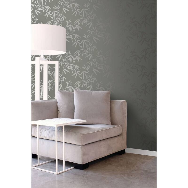 Origin Guadua Grey Bamboo Leaves Wallpaper