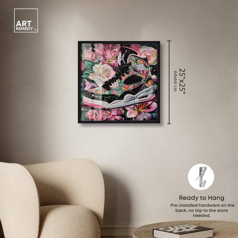 Hidden in Floral Bloom Sneaker Shadowbox by Art Remedy
