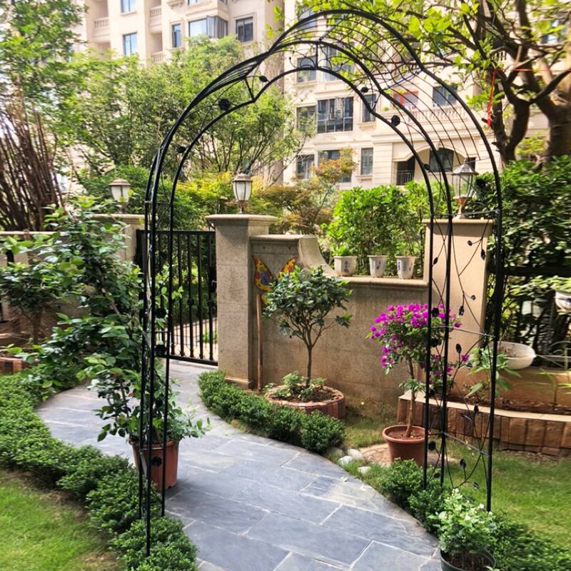 Metal arch trellis suitable for weddings and garden plant climbing