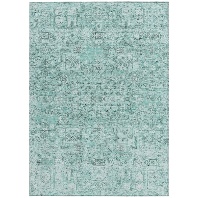 HomeRoots Floral Transitional Rectangle Outdoor Rug