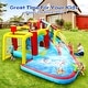 preview thumbnail 3 of 7, 7 in1 Inflatable slide water park bouncing house Soccer garden bouncer,Splash pool,Water gun,Climbing wall,Basketball,Football