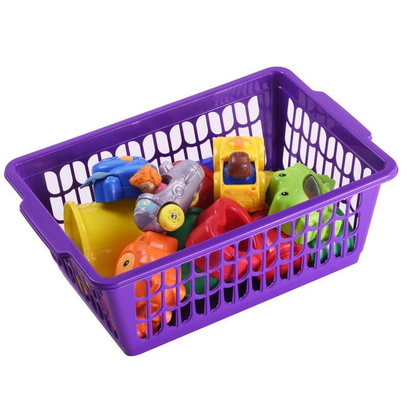Small Plastic Storage Basket for Organizing Kitchen Pantry, Pack of 3