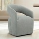 Joey Modern Barrel Dining Chair with Caster Wheels & Open Back - Bed ...