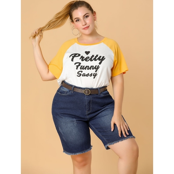 plus size denim shorts