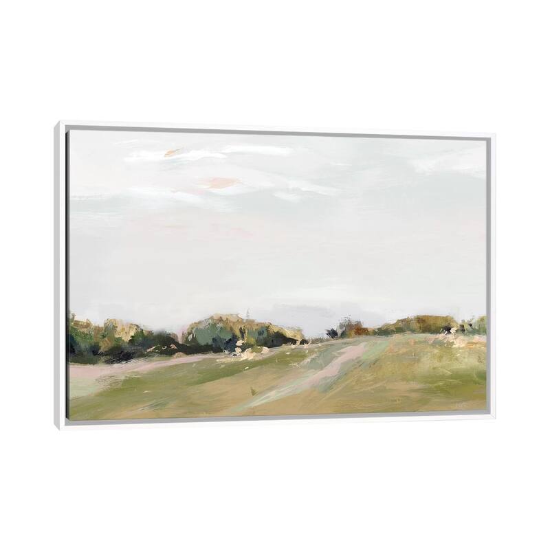 iCanvas "Golden Grasslands " by Isabelle Z Framed Canvas Print - White - 18x26