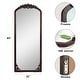 preview thumbnail 18 of 66, Arched Full-Length Solid Wood Carving Floor Mirror