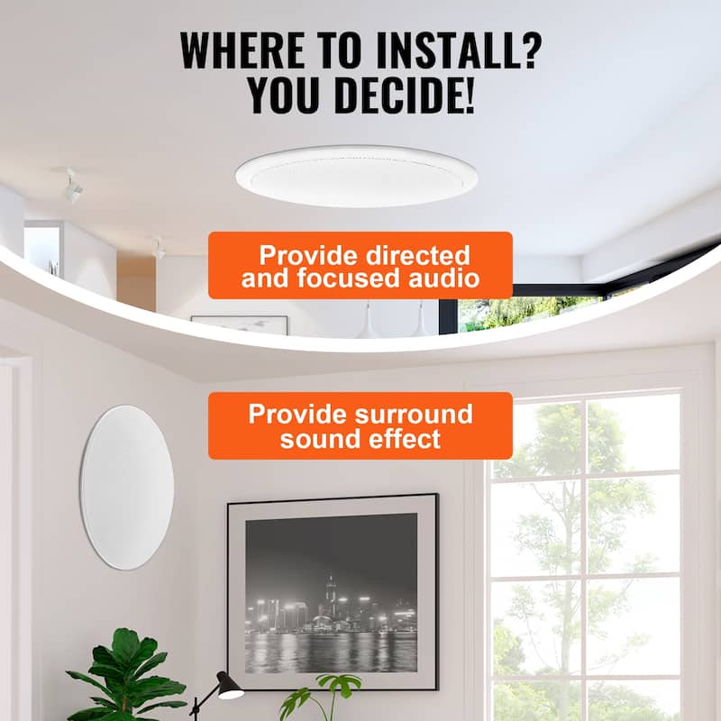 Ceiling Speakers for Home Kitchen Living Room Bedroom or Covered Outdoor Porches