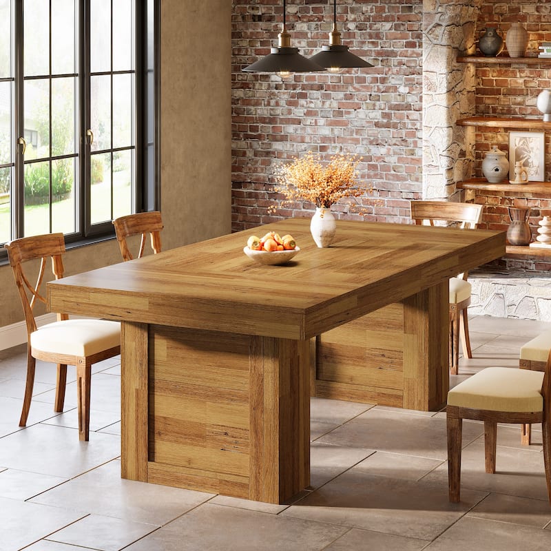 63'' Industrial Farmhouse Kitchen Dining Table with Heavy-Duty Legs