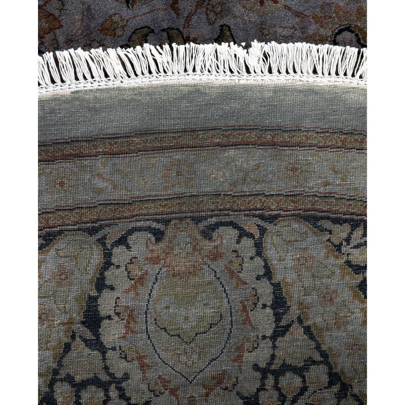 Overdyed One-of-a-Kind Hand-Knotted Area Rug - Gray - 9' 1" x 9' 1"
