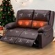 preview thumbnail 4 of 20, AECOJOY 2-Seater Recliner Loveseat with Heat and Massage Function Brown