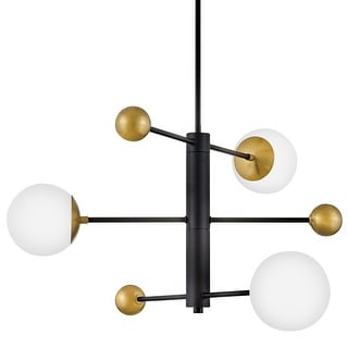 Lark 83573 Auggie 3 Light 31" Wide Abstract Chandelier with Etched
