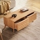 preview thumbnail 12 of 12, Studio London Zappa 2 Drawer Oak Wooden Coffee Table with Storage