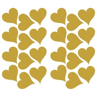 Gold Heart Wall Decals