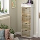 preview thumbnail 7 of 13, Kerrogee 4 Drawes Shoe Cabinet - 8 Tiers Shoe Rack - Up to 16 Pairs - 9.8"W x 21.7"L x 61"H 9.8"W x 21.7"L x 61"H - Wood