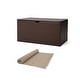 preview thumbnail 49 of 61, Outdoor 52.75"W 140 Gallon Patio Oversize Wicker Storage Bench Deck Box - 52.75"W x 29"D x 26"H