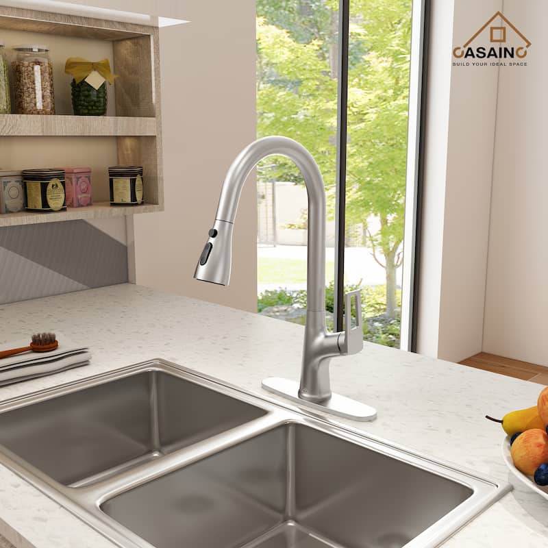 Single Handle Pull Down Sprayer Kitchen Faucet