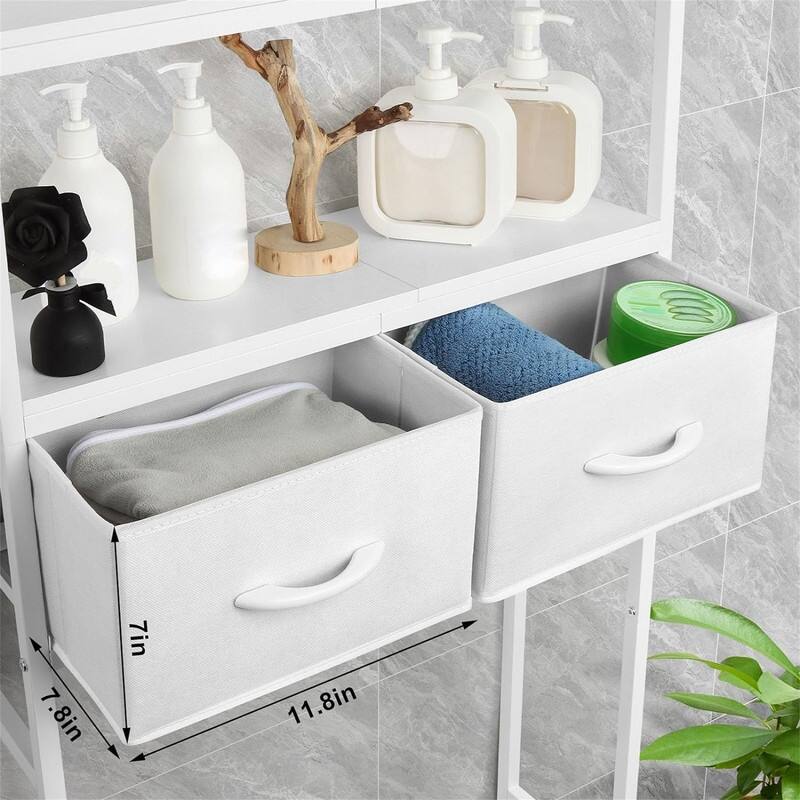 Over The Toilet Storage - 7.88"D x 25.6"W x 63.6"H