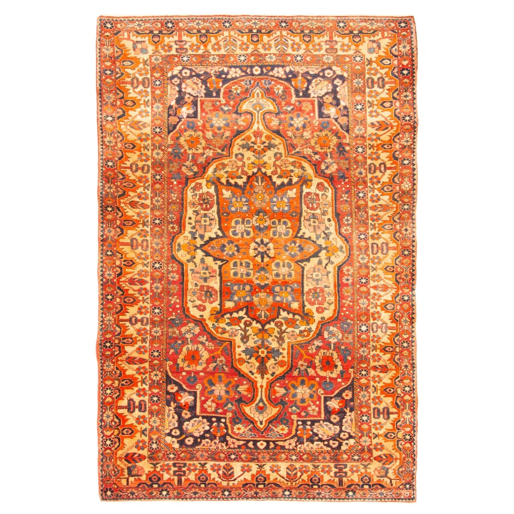 ECARPETGALLERY Hand-knotted Kayseri Red Wool Rug - 5'5 x 8'2