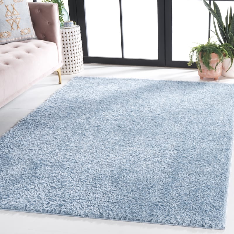 SAFAVIEH Lindsay Shag Luann Contemporary Rug - 4' x 6' - Aqua