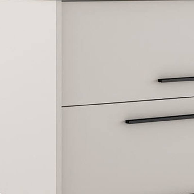 HomeRoots 32" Tan Wood Floating Bathroom Vanity With White Sink And Two Drawers - 32.00 in. x 24.60 in. x 21.60 in.