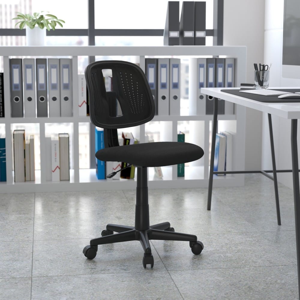 Mid-Back Mesh Swivel Task Office Chair with Pivot Back