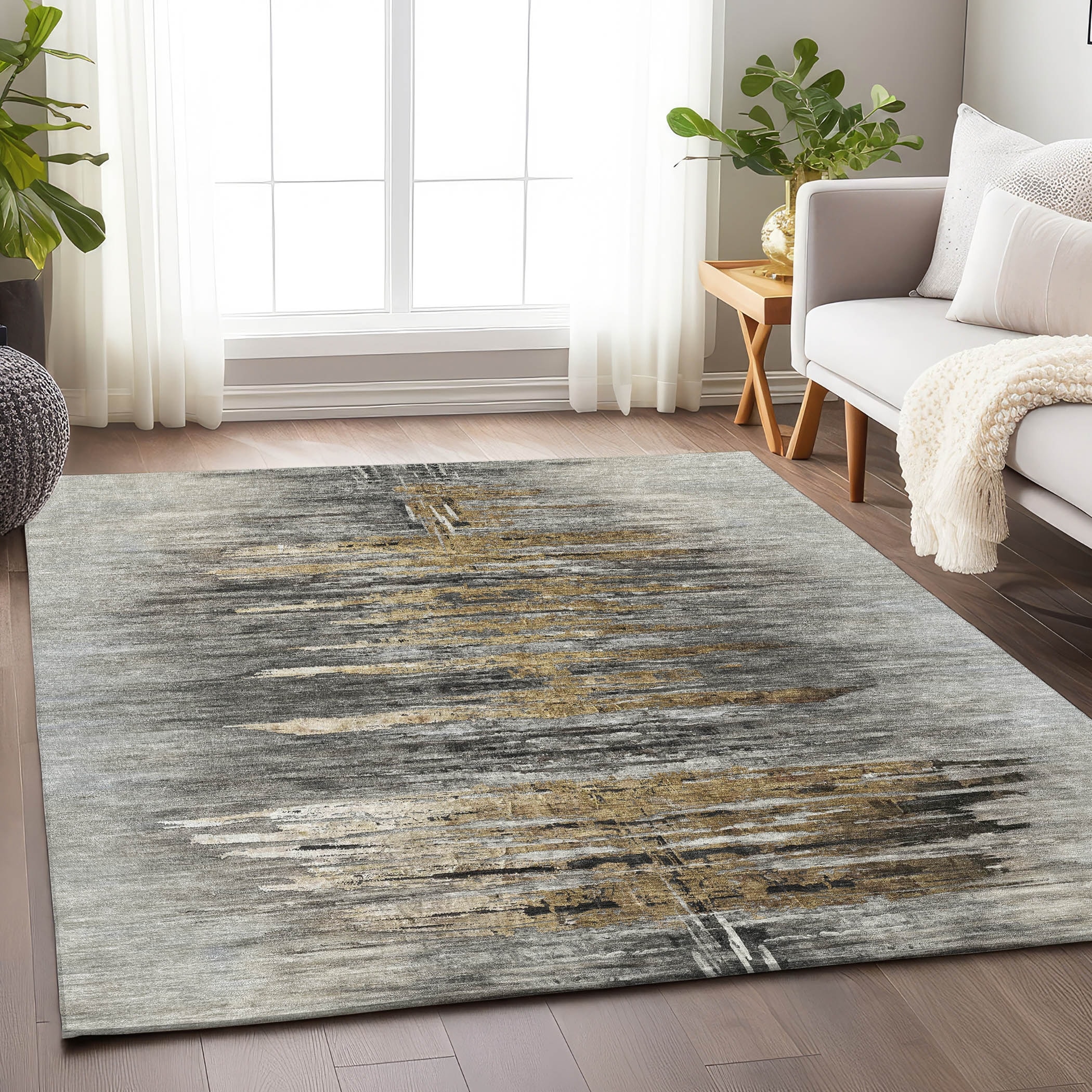 Premium Washable Super Soft Chic Modern Mayfield Rug - On